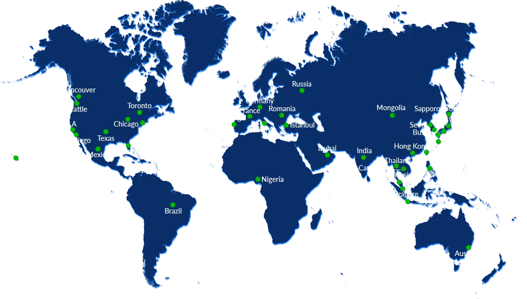 Enagic locations across the globe